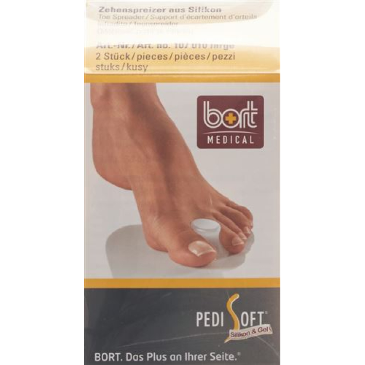 BORT PediSoft Toe spreader ធំ 2 កុំព្យូទ័រ