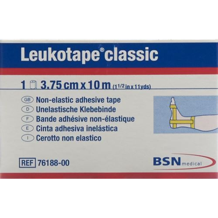 Leukotape classic plaster tape 10mx3.75cm yellow