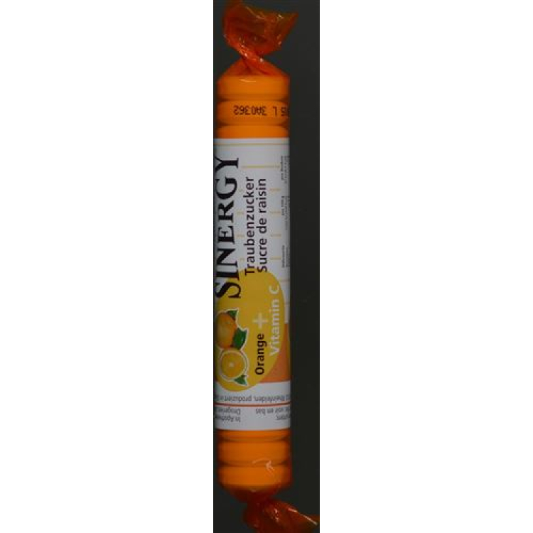 Sinergy Apelsinų dekstrozės + vitamino C suktinukas 40 g