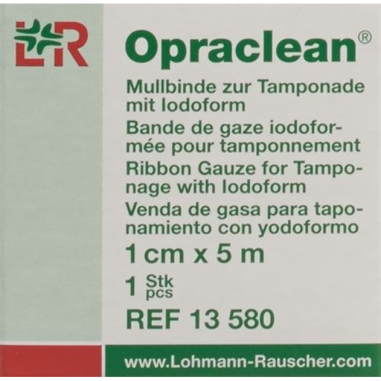 Pembalut kasa opraclean untuk tamponade dengan Iodoform 1cmx5m