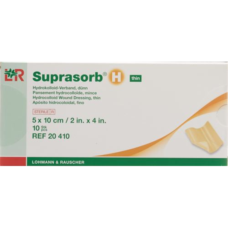 Suprasorb H cienki opatrunek hydrokoloidowy 5x10cm 10 szt