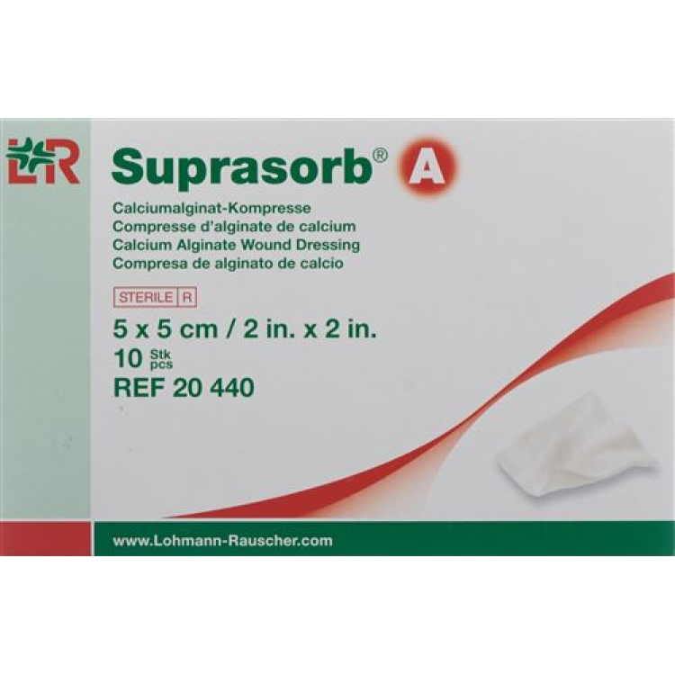 Suprasorb A kaltsiumalginaatkompressid 5cmx5cm 10 tk