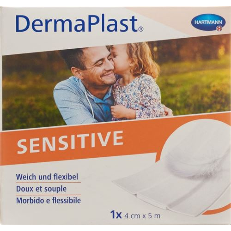 DermaPlast sensitive Schnellverb wit 4cmx5m rol