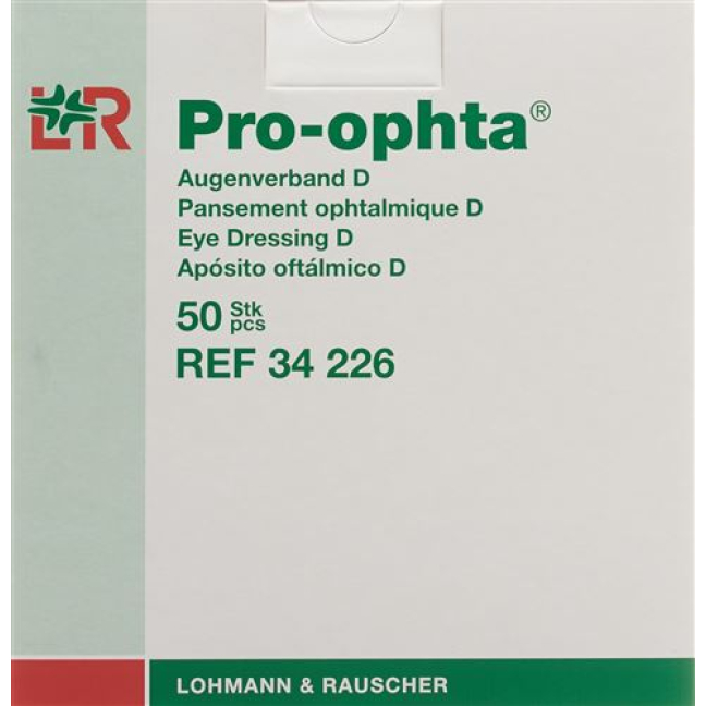 Pro Ophta D нүдний боолт цайвар хамгаалалттай арьсан өнгөтэй 50 ширхэг