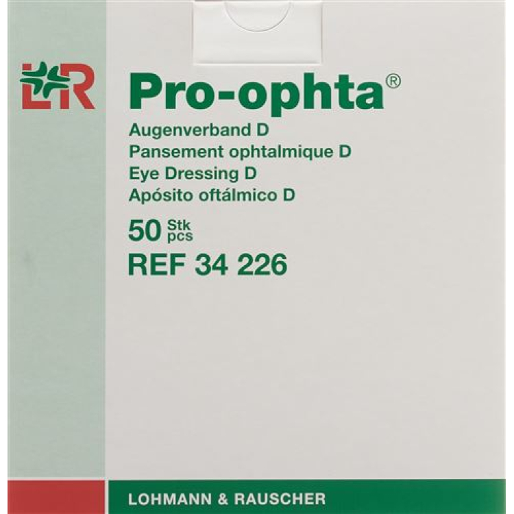 Pro Ophta D աչքի վիրակապ լուսակայուն մաշկի գույնի 50 հատ