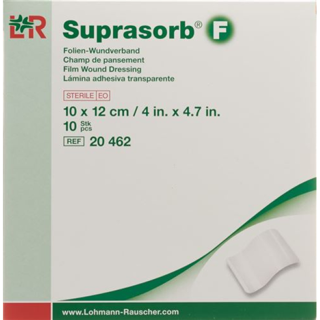Suprasorb films F wound dressing 10x12cm sterile 10 pcs