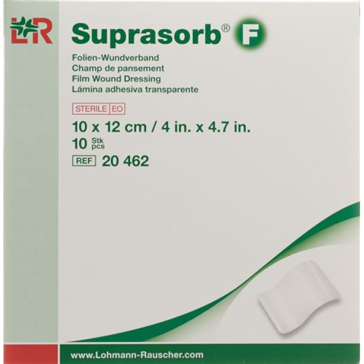 Suprasorb F foil wound dressing 10x12cm sterile 10 pcs