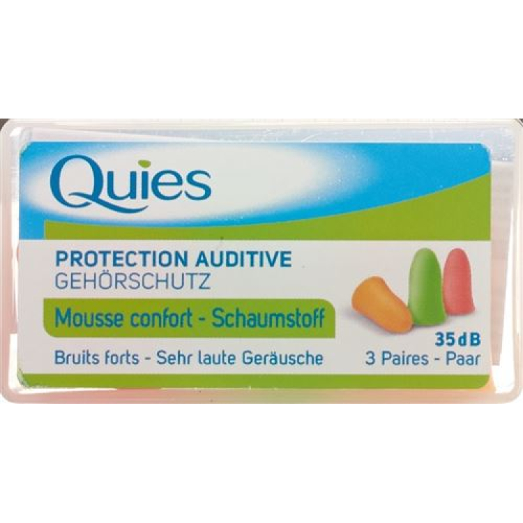 Quies ruido protectores auditivos bolas de espuma 6 uds