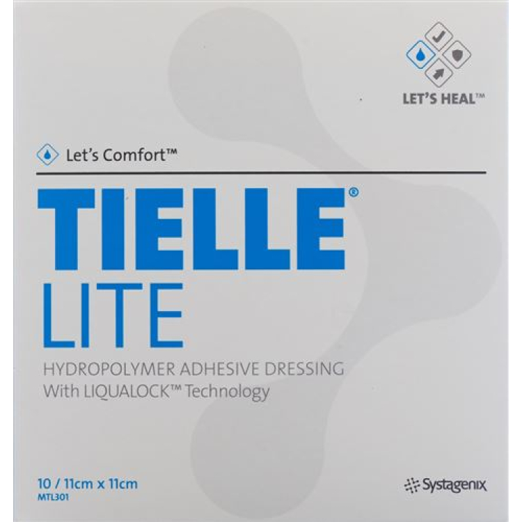 TIELLE LITE 発泡包帯 EMA ホイル付き 11x11cm 10 袋