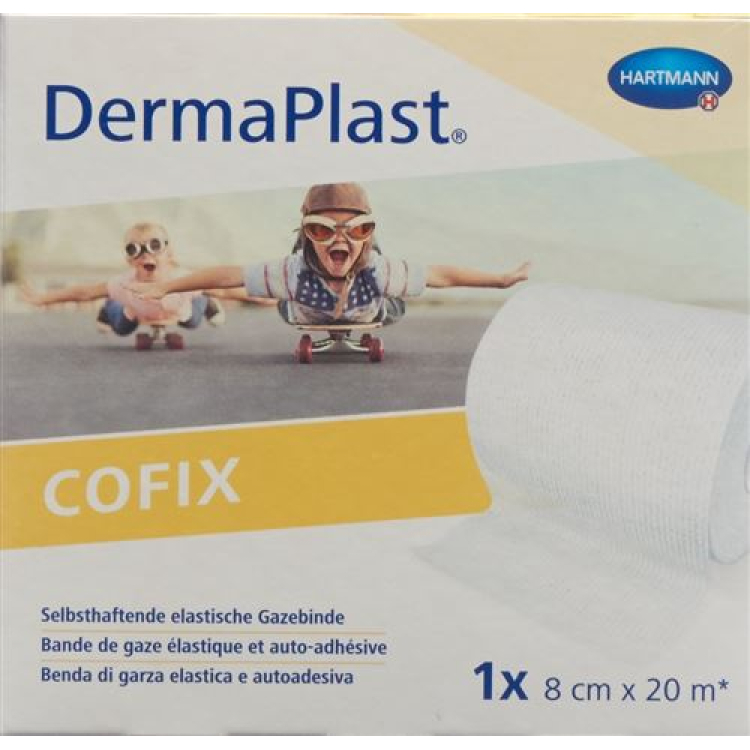 DermaPlast COFIX bandaż z gazy 8cmx20m biały