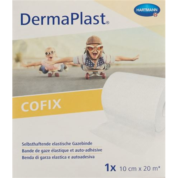 DERMAPLAST COFIX gázový obväz 10cmx20m biely