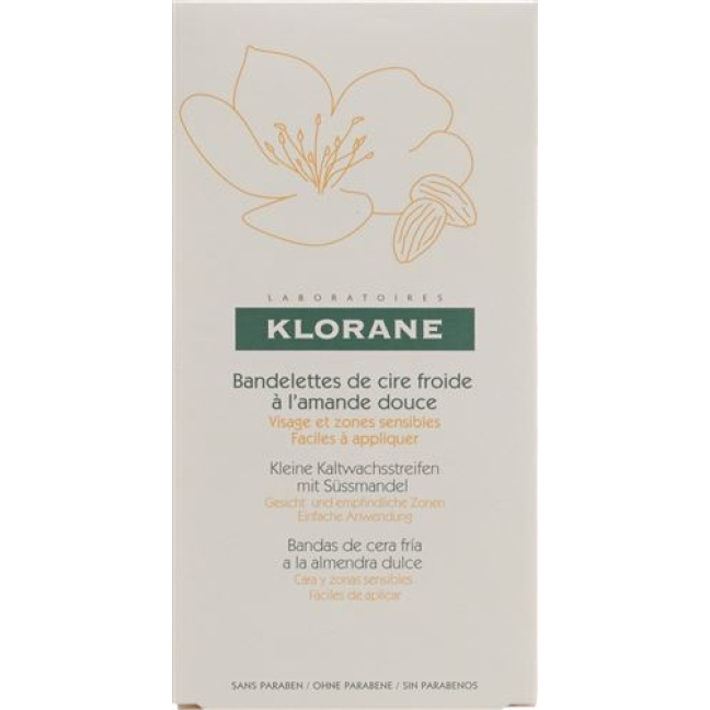 Klorane hair removal strips face 6 x 2 pcs