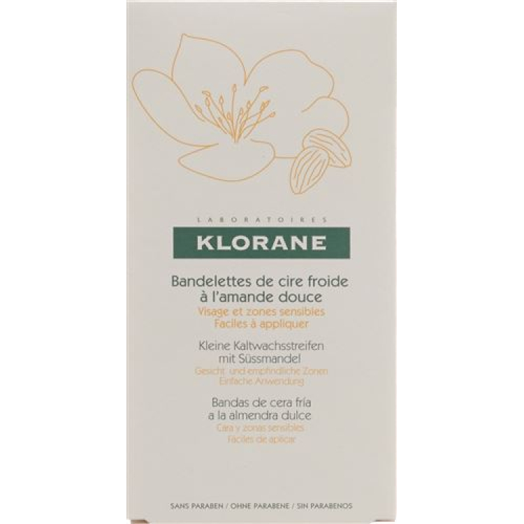 Klorane hair removal strips face 6 x 2 pcs