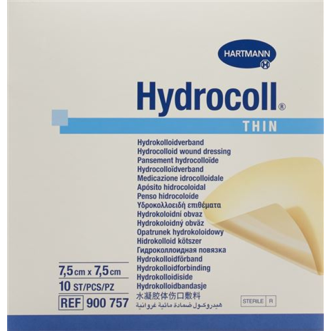 HYDROCOLL THIN Hydrocolloid Verb 7.5x7.5cm 10 pcs