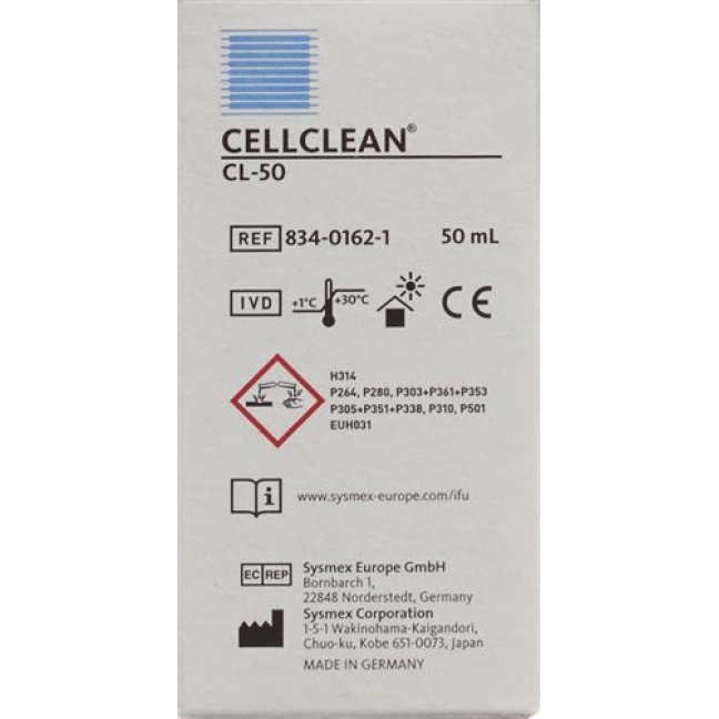 CELLCLEAN rengøringsopløsning til Sysmex CL-50 50 ml