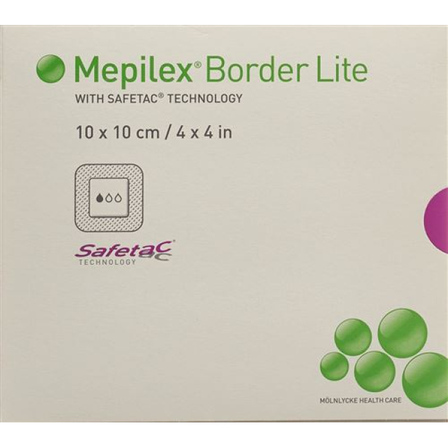 Pembalut busa silikon Mepilex Border Lite 10x10cm 5 keping
