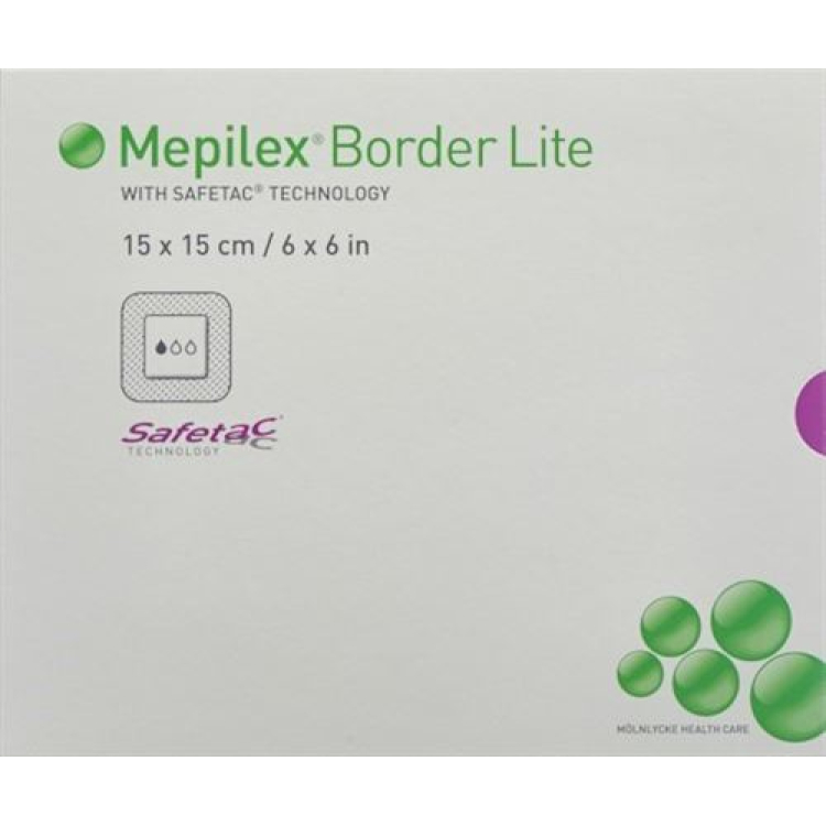 Medicazione in schiuma di silicone Mepilex Border Lite 15x15cm 5 pz