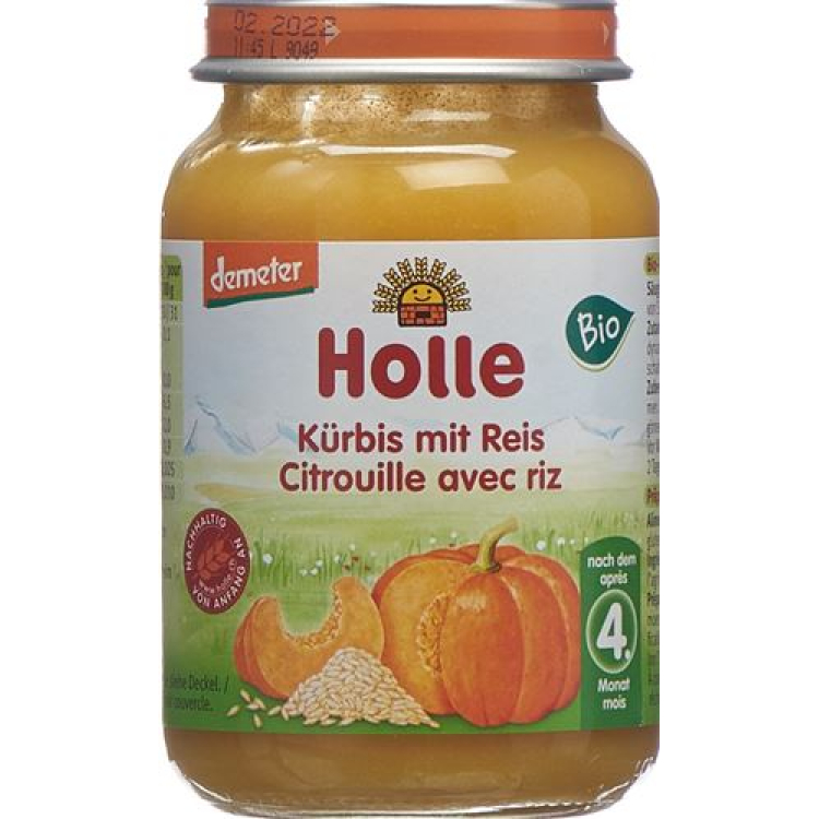 Holle Kürbis mit Reis demeter Bio 190 g