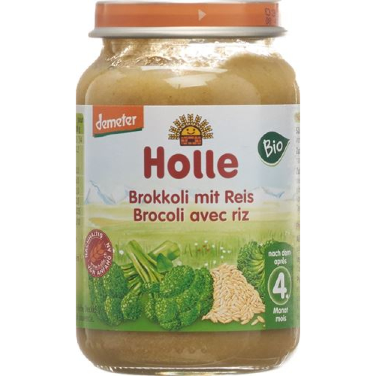 Holle brokkoli riisiga Demeter Bio 190 g