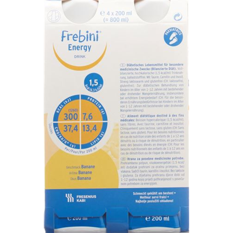 Frebini Energy DRINK banán 4 lahvičky 200 ml