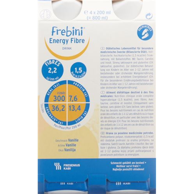 Frebini Energy Fiber DRINK Vanilla 4 Fl 200 ml