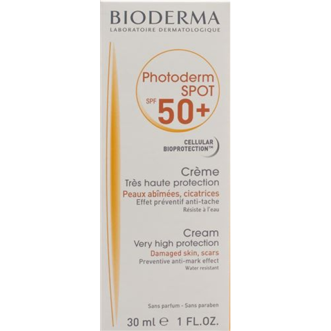 बायोडर्मा फोटोडर्म स्पॉट क्रीम सन प्रोटेक्शन फैक्टर 50 + 30 मिली