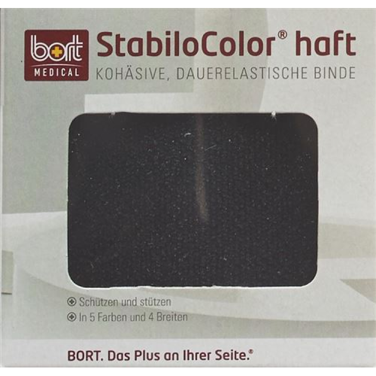 BORT STABILO COLOR tvarstis 6cmx5m vientisas juodas