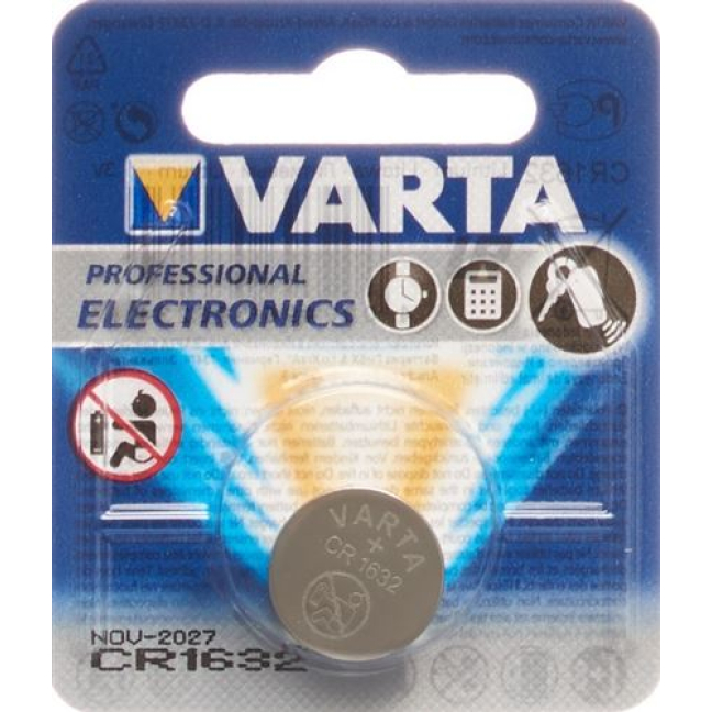 Батарейка VARTA CR1632 литиевая 3В