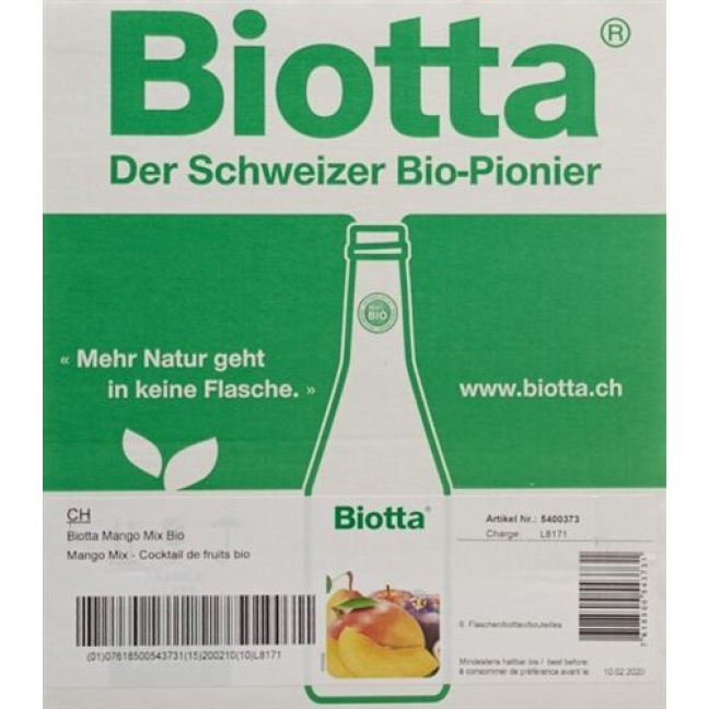 Biotta Mix Mango Bio 6 Fl 5 dl