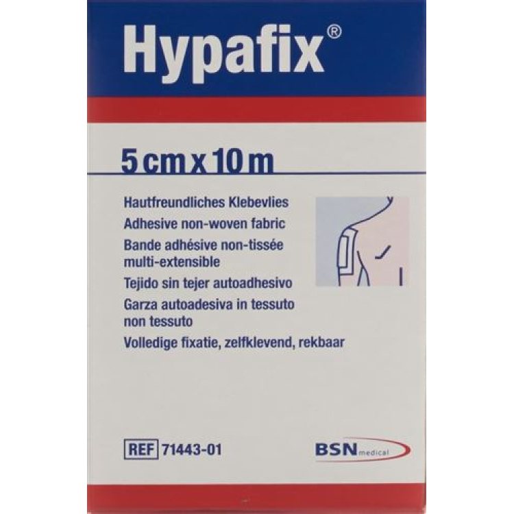 Hypafix adhesive fleece role 5cmx10m