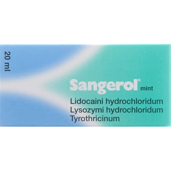 Sangerol peroralno pršilo za doziranje meta brez sladkorja 20 ml