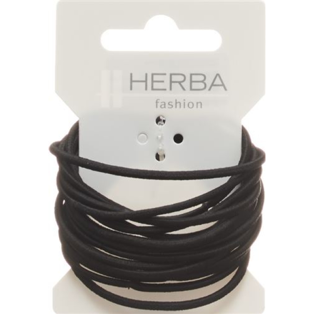 Ластик за коса Herba 4.2см черен 16 бр