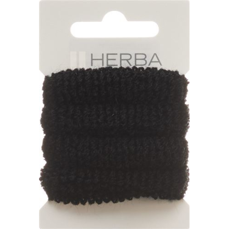 Herba hårslips 4cm frottée sort 4 stk