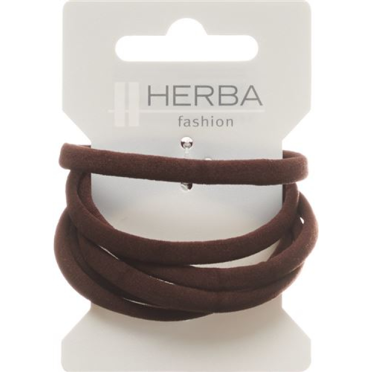 Élastique à cheveux Herba 5,6 cm marron 6 pcs