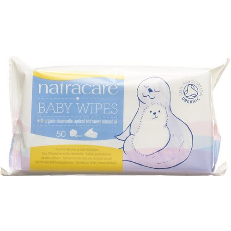 Серветки Natracare Baby Wipes 50 шт