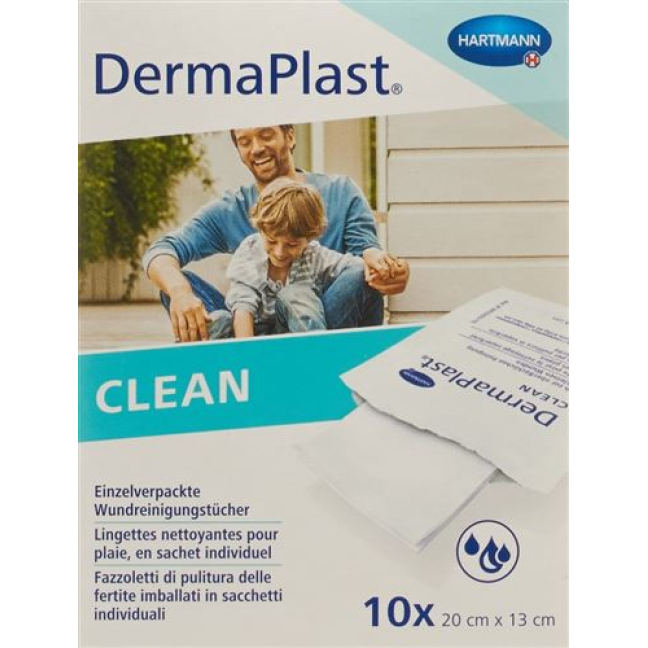 DermaPlast Clean Wound Cleaning Cloth 20x13cm