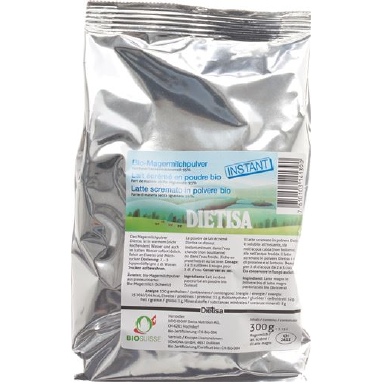 Dietisa skummetmelkpulver instant Bio Battalion 300 g