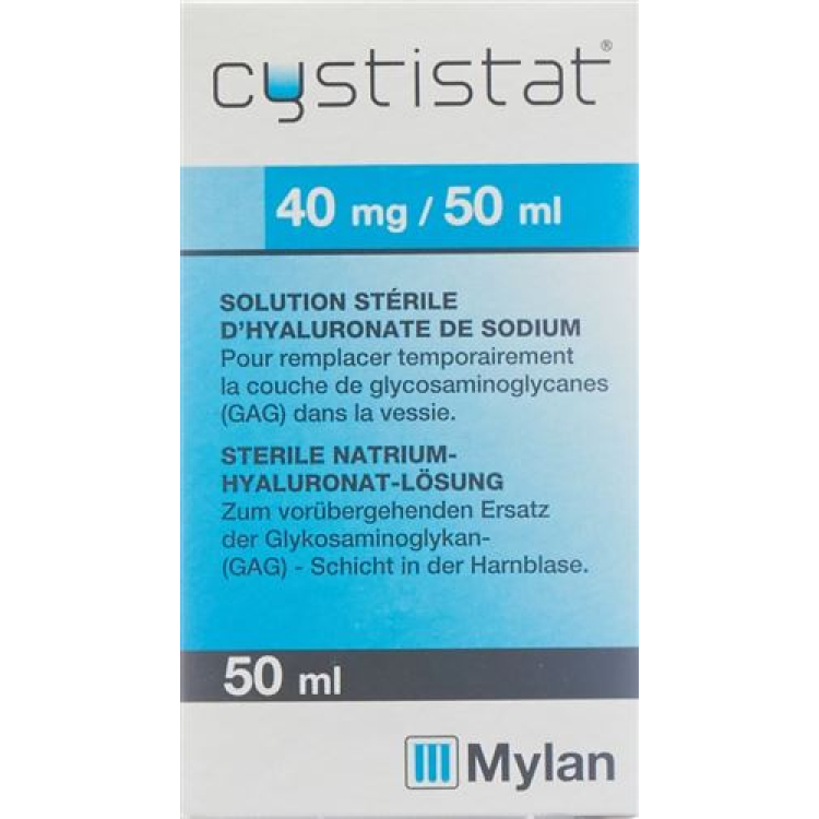 Cystistat Instill Lös 40 מ"ג/50 מ"ל Fl 50 מ"ל