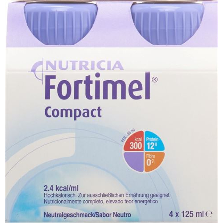 Fortimel Compact Neutral 4 ბოთლი 125 მლ