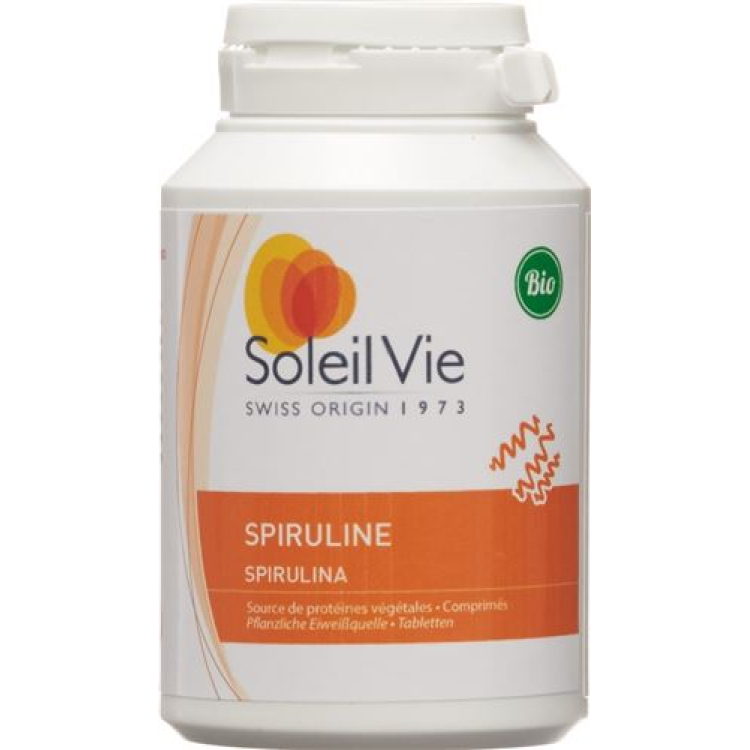 Soleil Vie Spirulina Tabl 500 mg fra organisk vannkultur 1