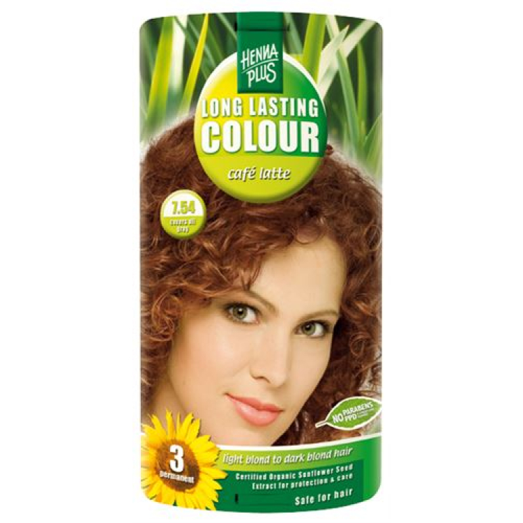 Henna Plus Long Lasting Colour café latte 7.54