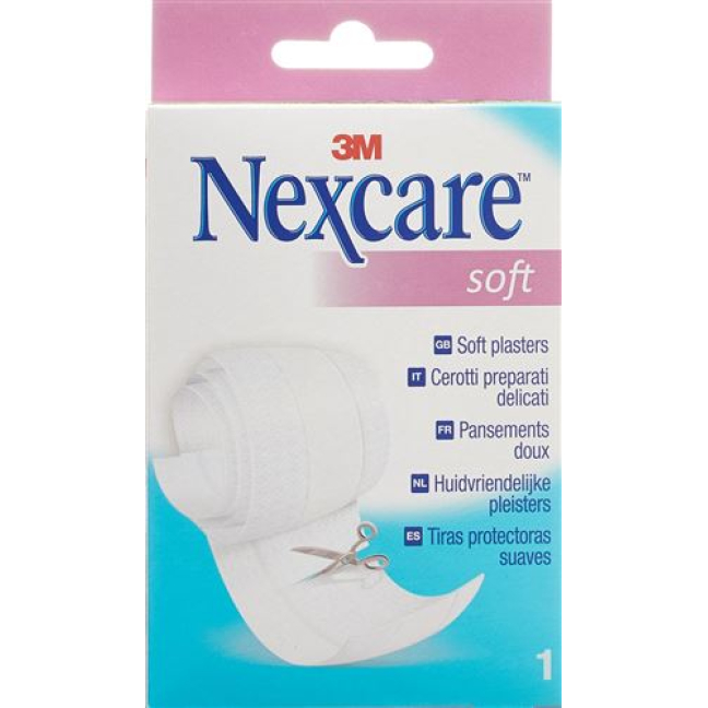 3M Nexcare Soft Bands 1 м x 8 см пластирі, нарізані за розміром