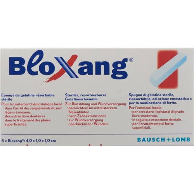 BloXang sterile absorbable gelatin sponge strips 5 pcs