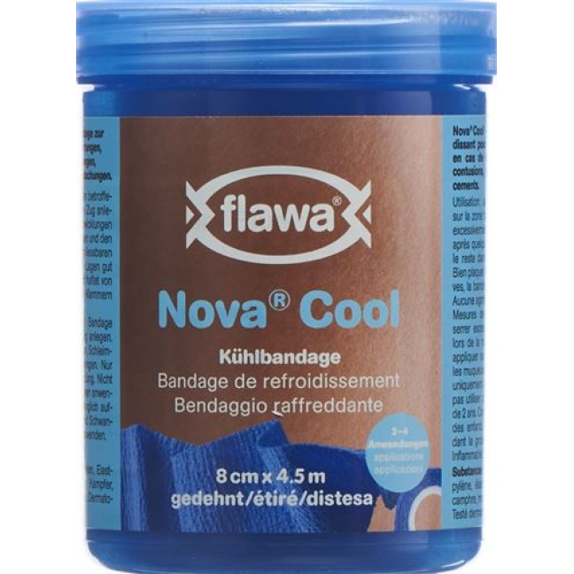 Flawa Nova Cool cooling bandage cohesive 8cmx4.5m