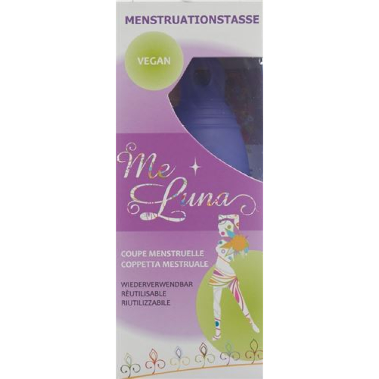 Me Luna menstrual cup Sport S Ring blue-violet