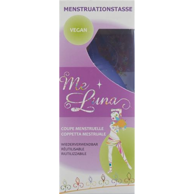 Me Luna Menstruationstasse Sport Shorty M Ring Blau-Violett