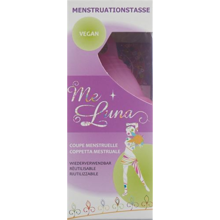 Me Luna menstrual cup soft Shorty M Ring Pink