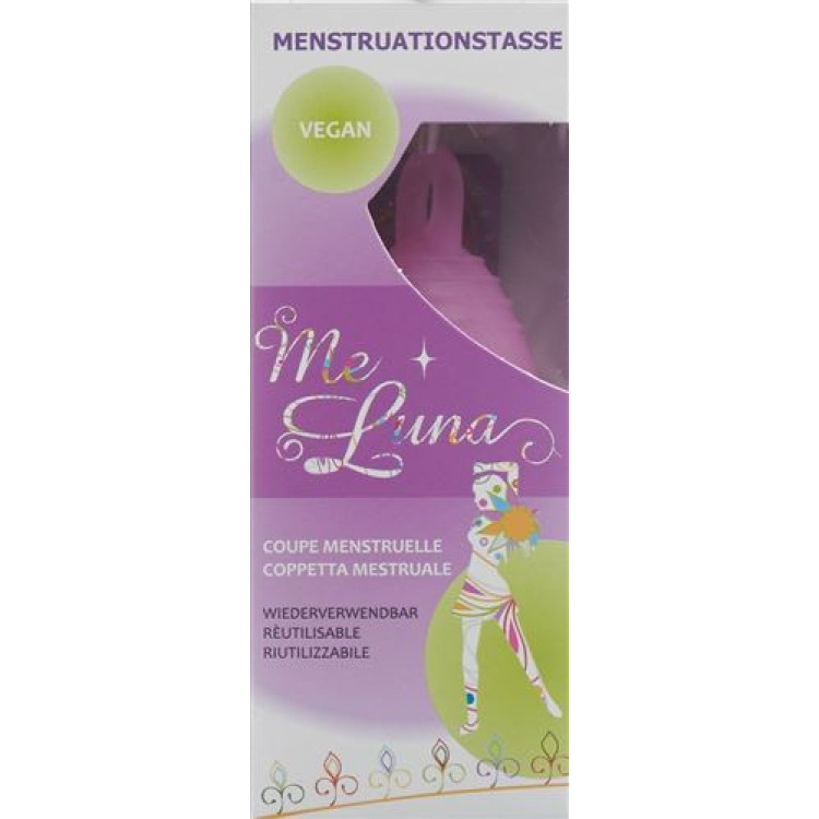 Me Luna menstrual cup soft Shorty L Ring Pink