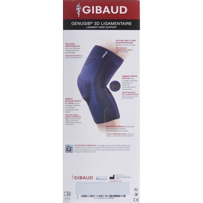 GIBAUD Genugib 3D tape knee bandage size 2 33-38cm