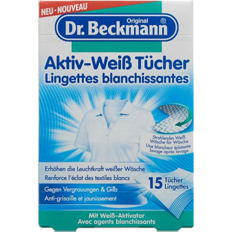 Dr Beckmann active and white cloths 15 pcs